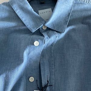 NWT SANDRO Men’s M L/S Chambray Shirt